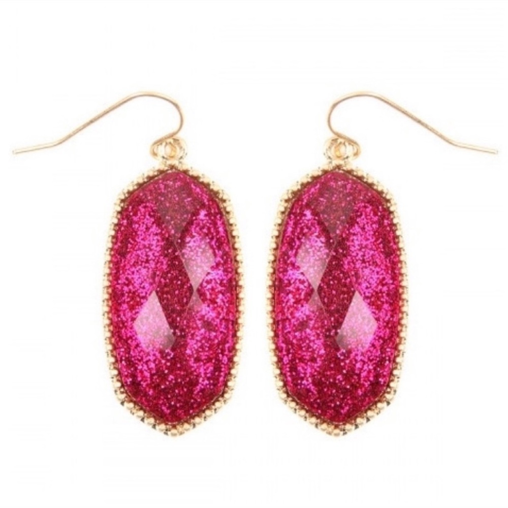 FUCHSIA | Glitter earrings